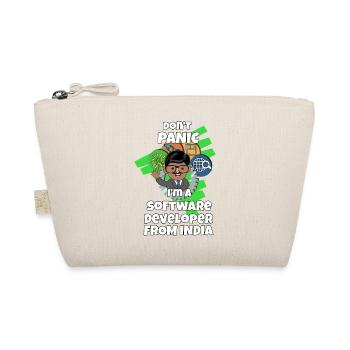 India Indian Developer Software Code I Gift - Organic Pouch - nature - Front