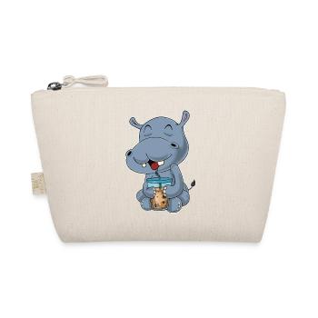 Bubble Tea Kawaii Hippo I Boba Tea Otaku Hippo - Trousse biologique - nature - Devant