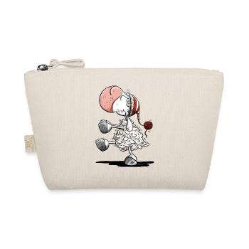 Sleepwalker sheep with sleeping cap - Organic Pouch - nature - Front