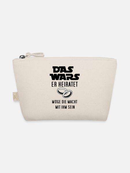 das wars - er heiratet - Bio-Täschchen - Natur - Vorne