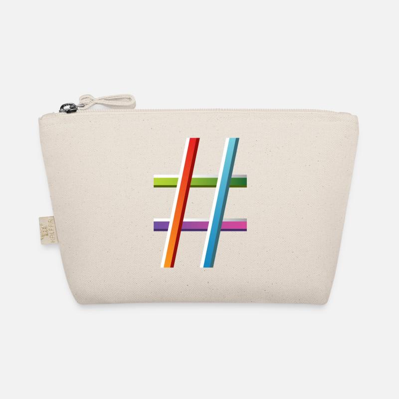 Hashtag bunt Bio-Täschchen