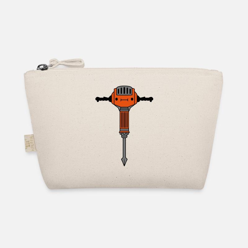 Cute Face Jackhammer Organic Pouch