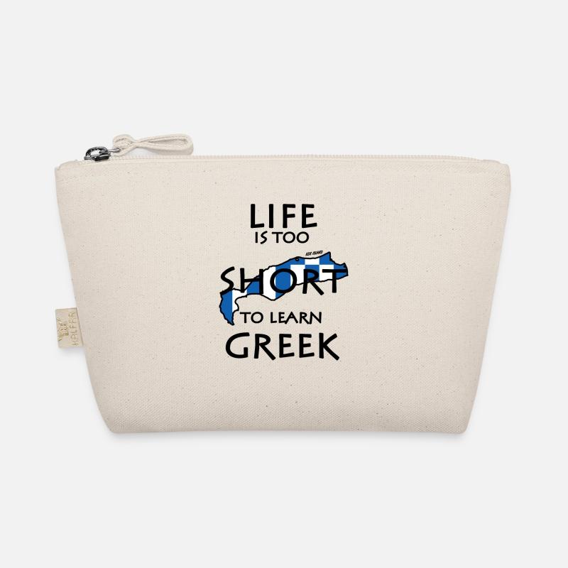 KOS Island Life is too short to learn greek - Bio-Täschchen - Natur