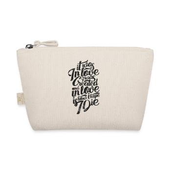 CROSS FAITH LOVE GOD JESUS SAYING LOVE MOTIF - Organic Pouch - nature - Front