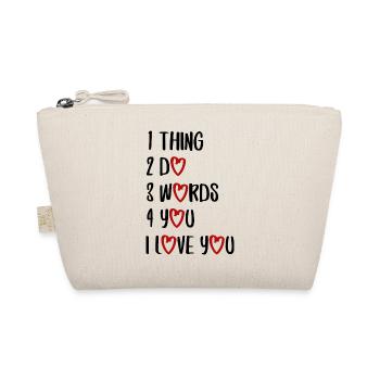 quotes love saying Valentine's Day love font - Organic Pouch - nature - Front