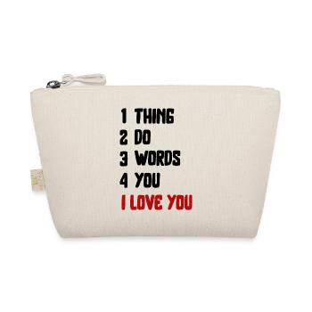 quotes love saying Valentine's Day love font - Organic Pouch - nature - Front