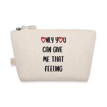 love liebe Valentinstag verliebt Englisch Spruch - Bio-Täschchen - Natur - Vorne