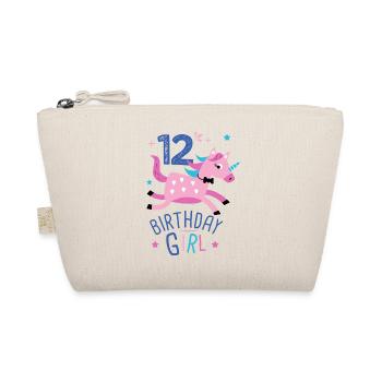 12 th birthday girl 12 years licorn unicorn - Organic Pouch - nature - Front