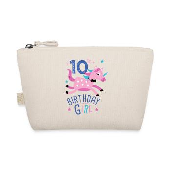 10 th birthday girl 10 years licorn unicorn - Trousse biologique - nature - Devant