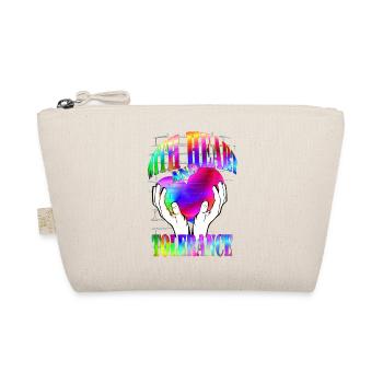 with heart and tolerance rainbow - Organic Pouch - nature - Front