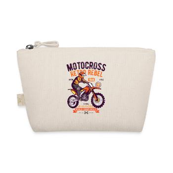 RETRO REBEL MOTOCROSS SUPERMOTO ENDURO DIRT MOTIF - Organic Pouch - nature - Front