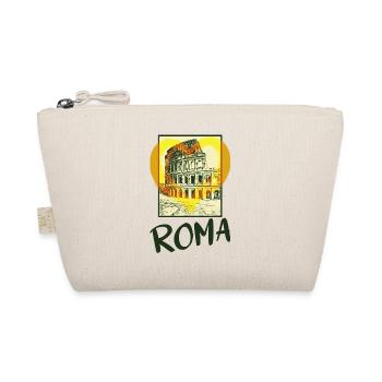Rome Roma Italy City Skyline Heart Love Home - Organic Pouch - nature - Front