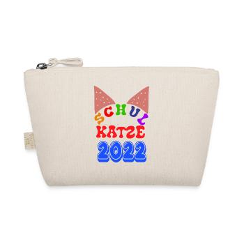 Schulbeginn Katze Schulkatze 2022 T shirt - Bio-Täschchen - Natur - Vorne