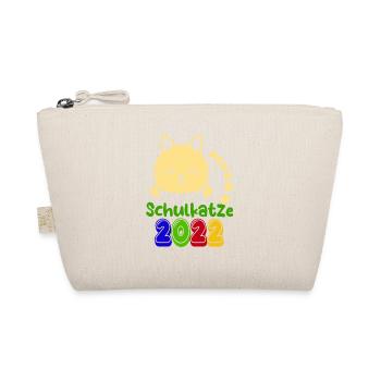 Schulstart Katze Schulkatze 2022 T shirt - Bio-Täschchen - Natur - Vorne