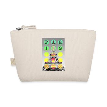 Paris France City Skyline Home Love - Organic Pouch - nature - Front