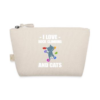 Klettern & Katzen Katzenmama Geschenk - Bio-Täschchen - Natur - Vorne