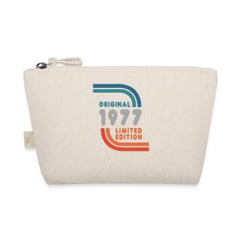 Born 1977 Original Retro Vintage Birthday Graphic - Organic Pouch - nature - Front