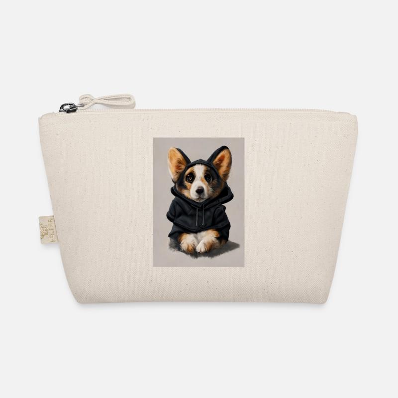 Mignon Corgi en sweat à capuche Trousse biologique