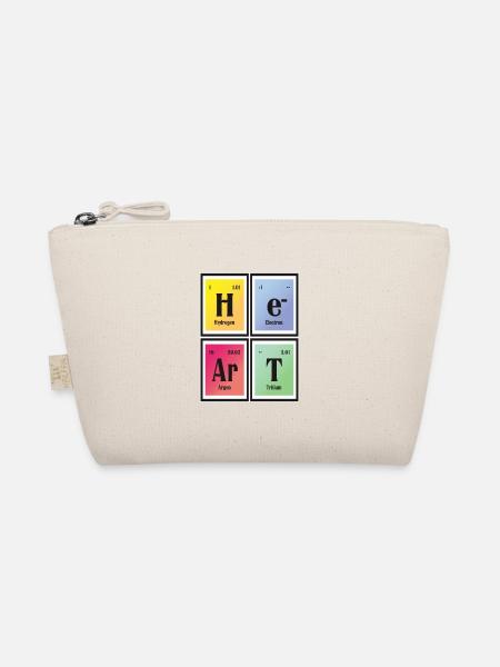 Heart | Periodic Table of Elements - Organic Pouch - nature - Front