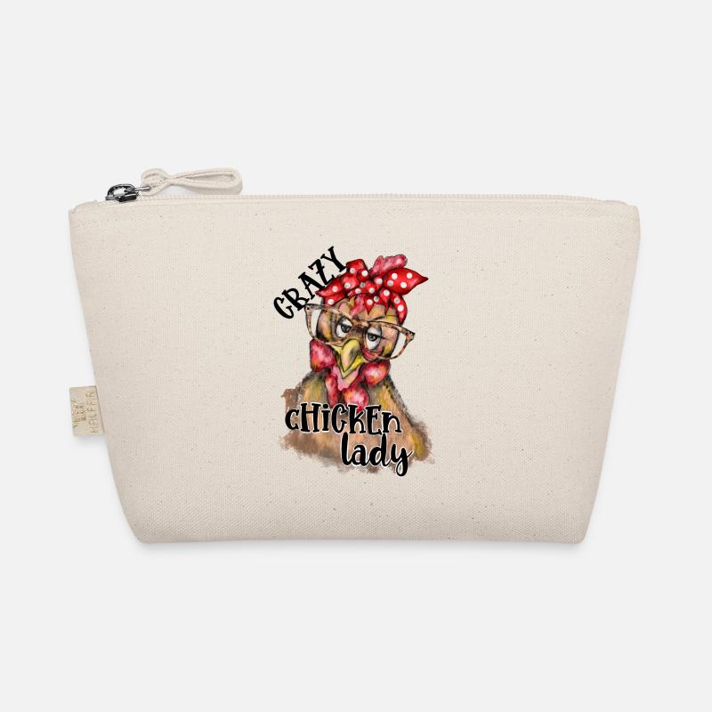 Crazy chicken lady Funny farm design - Bio-Täschchen - Natur
