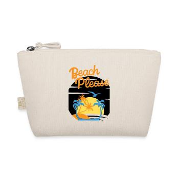 Beach Please - Palm Sunset Shirt - Organic Pouch - nature - Front