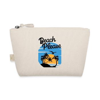 Beach Please - Palm Sunset Shirt - Organic Pouch - nature - Front