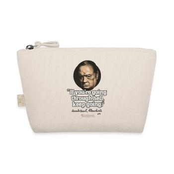 Churchill Quote Going Through Hell - Organic Pouch - nature - Front