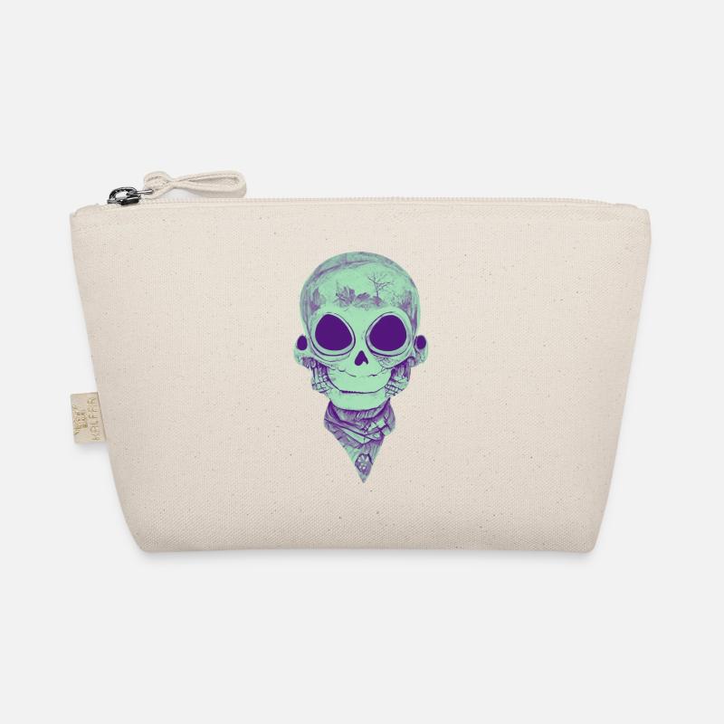 Happy Skull - Bio-Täschchen - Natur