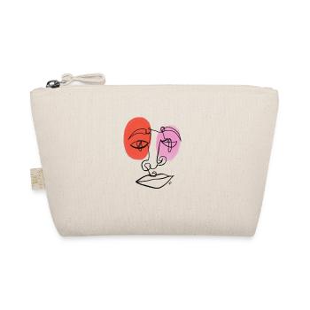 One Line Art Portrait Face Red Face One Line - Organic Pouch - nature - Front