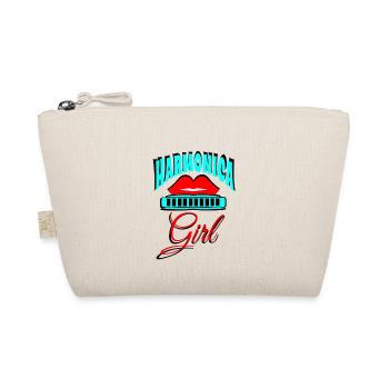 Harmonica girl for women harmonica player - Organic Pouch - nature - Front