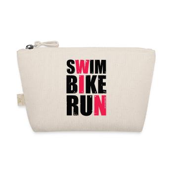 Triathlon Schwimmen Laufen Radfahren Sport - Bio-Täschchen - Natur - Vorne