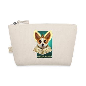 Corgi Pope - Organic Pouch - nature - Front