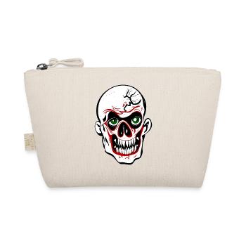 Halloween Clown Zombie Head - Organic Pouch - nature - Front