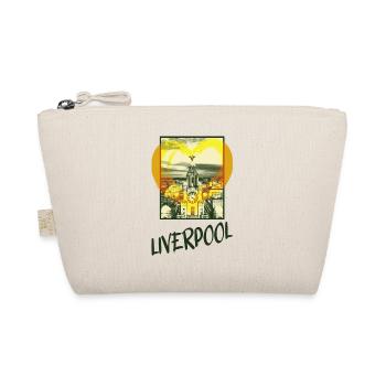 Liverpool England City Skyline Heart Love Home - Organic Pouch - nature - Front