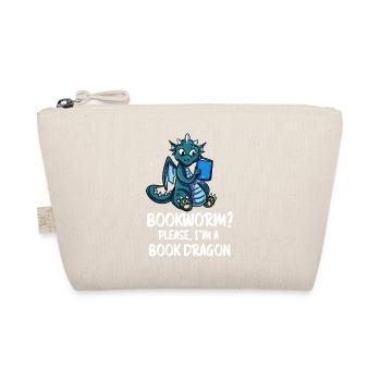 Buch Drache Bücher Lesen Bücherwurm Buchnerd Roman - Bio-Täschchen - Natur - Vorne