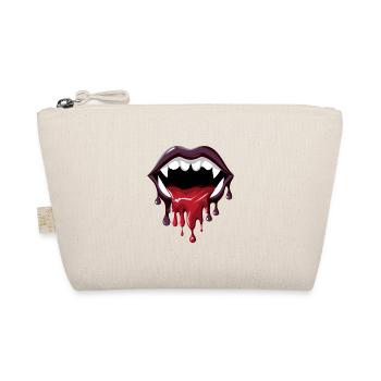 Dripping Vampire lips - Organic Pouch - nature - Front