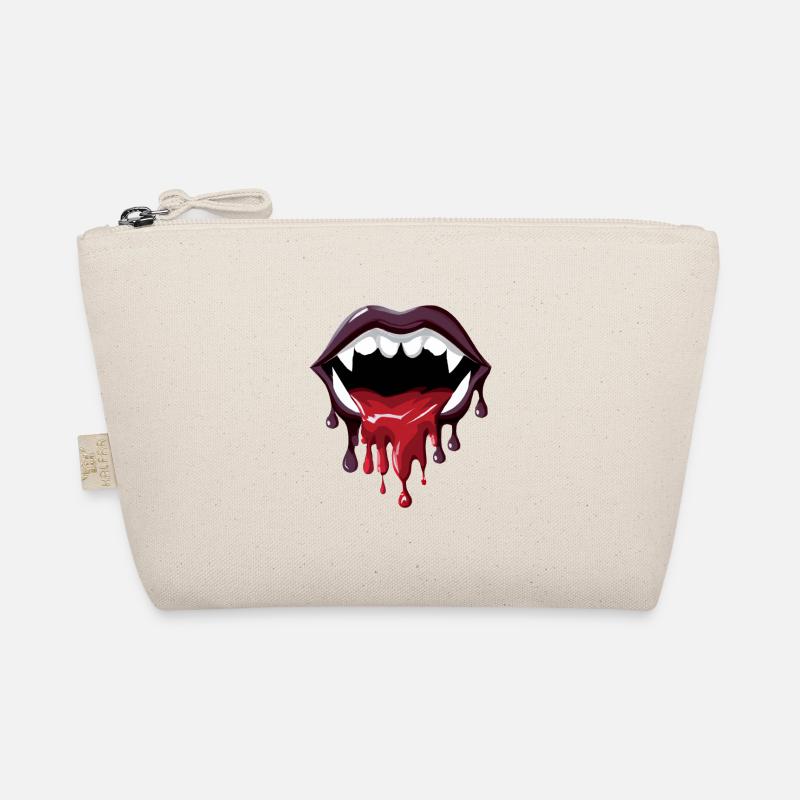 Dripping Vampire lips Organic Pouch