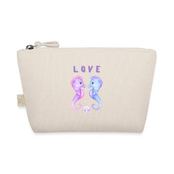 L O V E Seepferdchen - Bio-Täschchen - Natur - Vorne