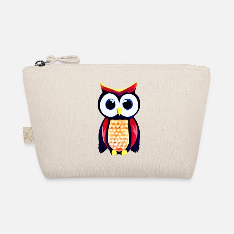 Owl with big curious eyes - Organic Pouch - nature