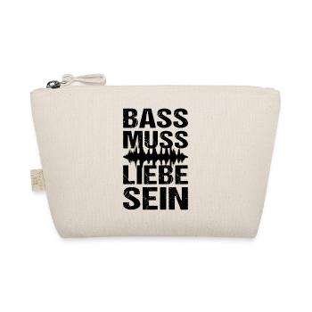 Bass Muss Liebe Sein Techno Musik - Bio-Täschchen - Natur - Vorne