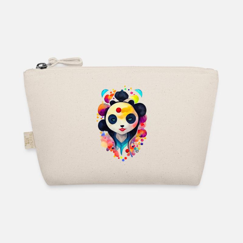 Panda-Frau - Bio-Täschchen - Natur