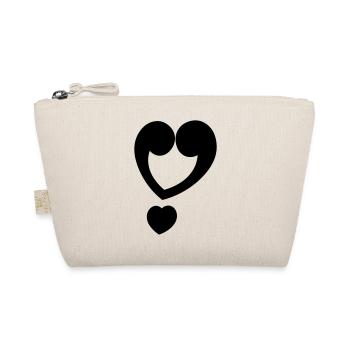 Exclamation mark heart - Organic Pouch - nature - Front