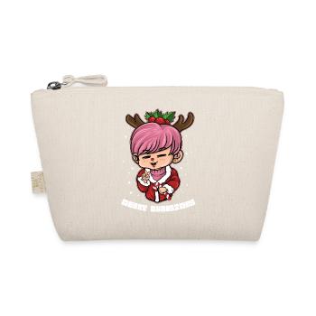 "Xmas Kpop", "Xmas Gin" or "Xmas Beer", "Axolotl C - Organic Pouch - nature - Front