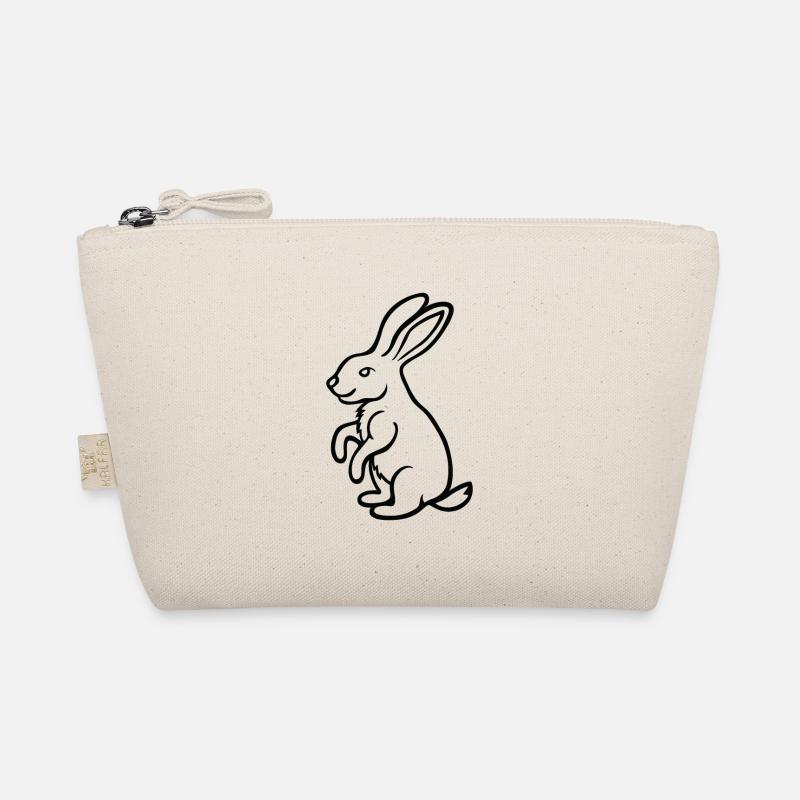Rabbit line art Organic Pouch