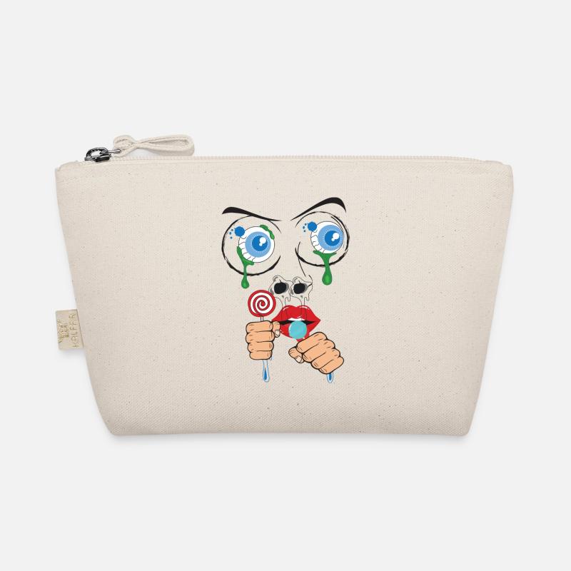 Visage abstrait avec sucette et larmes Trousse biologique