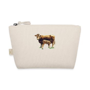kuh mit kalb - Bio-Täschchen - Natur - Vorne