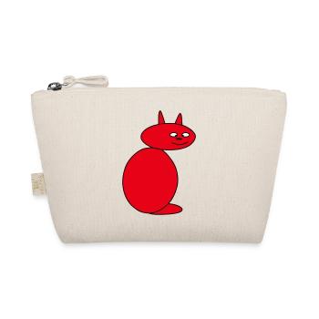Ugly Cat - Motivfarbe selbst ändern - Bio-Täschchen - Natur - Vorne