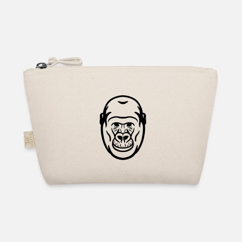 Silverback Gorilla black - Organic Pouch - nature