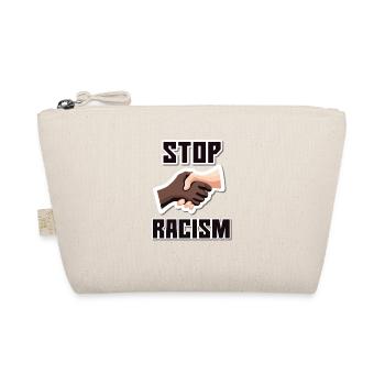 Stop Racism Hand shake black - Bio-Täschchen - Natur - Vorne