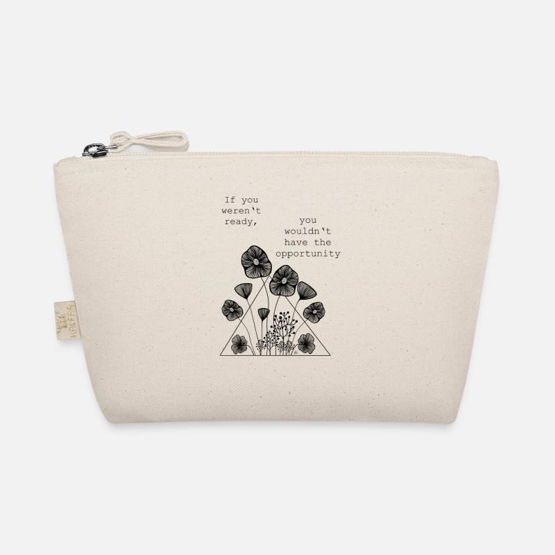 Triangle Drawing Flowers Fineline Organic Pouch